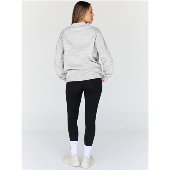 Womens Oversized Sweatshirt Turtleneck Pullover Long Sleeve Fleece Casual Tops - Picture 4 of 7